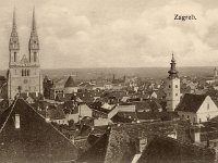 Panorama Zagreba, Gledano iz Gornjeg grada, oko 1910. godine